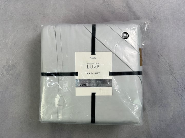 Next Luxe Collection Superking Bed Set, 100% Cotton, 1000 Thread Count  (VAT ONLY PAYABLE ON BUYERS PREMIUM)