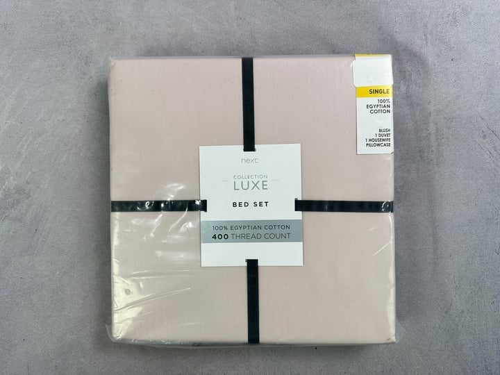 Next Luxe Collection Single Bed Set, 100% Egyptian Cotton, 400 Thread Count  (VAT ONLY PAYABLE ON BUYERS PREMIUM)