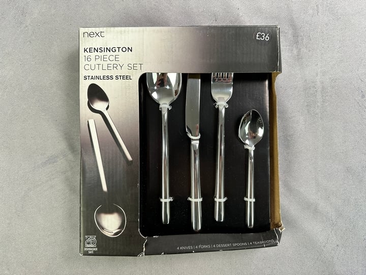 Next Kensington 16 Piece Stainless Steel Cutlery Sets (18+ PROOF OF ID) (VAT ONLY PAYABLE ON BUYERS PREMIUM)