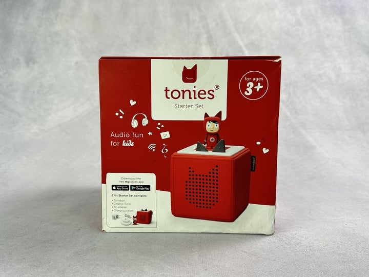 Red Toniebox Tonies Starter Set Musical Storybox, Sealed (VAT ONLY PAYABLE ON BUYERS PREMIUM)