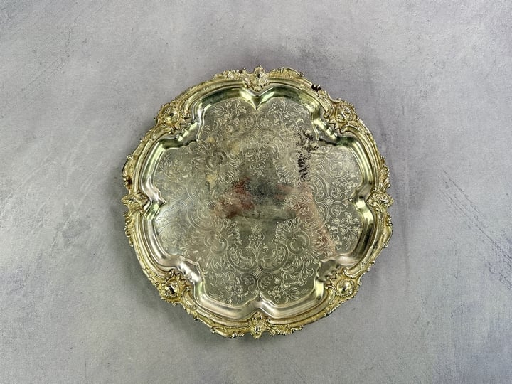 Metal decorative Plate 36cm No Markings (VAT ONLY PAYABLE ON BUYERS PREMIUM)