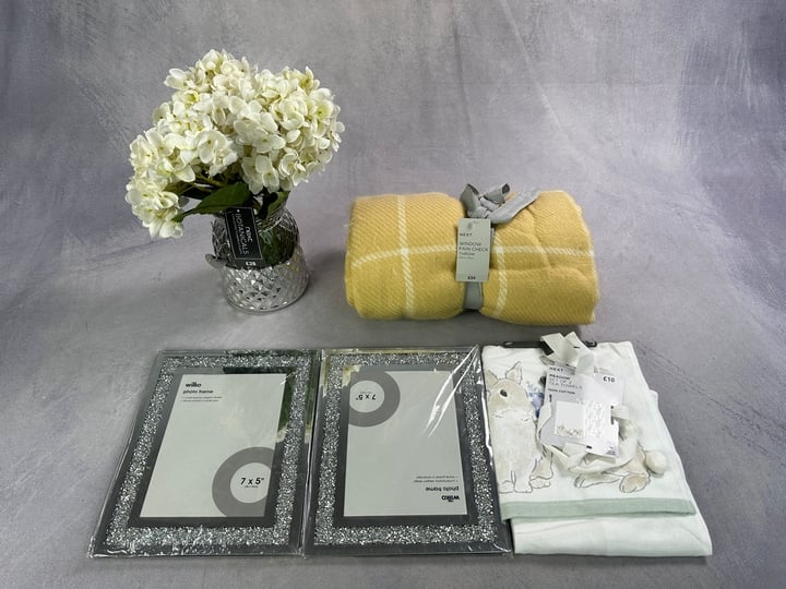 Various Home Items Including Next Throw And Tea Towels (VAT ONLY PAYABLE ON BUYERS PREMIUM)