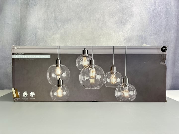 Next Bourton 6 Light Cluster Ceiling Light Boxed (VAT ONLY PAYABLE ON BUYERS PREMIUM)