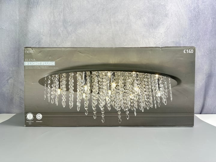 Next Elena 9 Light Flush Ceiling Light Boxed (VAT ONLY PAYABLE ON BUYERS PREMIUM)