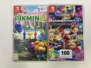 NINTENDO SWITCH MARIO KART 8 DELUXE CONSOLE GAME & NINTENDO SWITCH PIKMIN 4 CONSOLE GAME