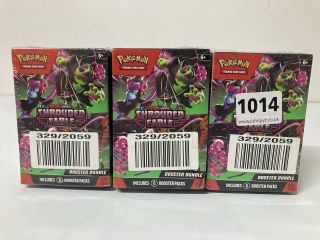 3 X POKÉMON SCARLET & VIOLET SHROUDED FABLE BOOSTER BUNDLES (SEALED)