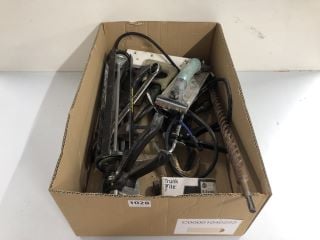 BOX OF VARIOUS TOOLS INC. HAMMER (18+ ID REQUIRED)