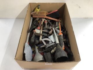 BOX OF VARIOUS TOOLS INC. HAMMER (18+ ID REQUIRED)