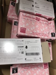 BOX OF SCHOTTLANDER FLEXIBLE NITRILE POWER AND LATEX FREE EXAMINATION GLOVES