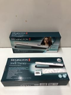 2 X REMINGTON SHINE THERAPY HAIR STRAIGHTENERS