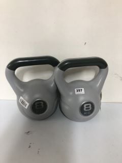 2 X ACTIVE 8KG KETTLE BELLS