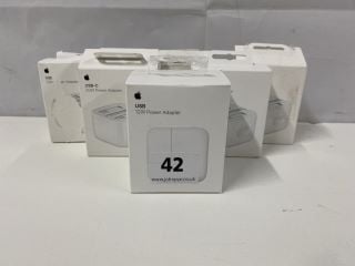 6 X APPLE POWER ADAPTERS INC. USB 12W APPLE ADAPTER