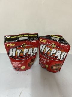 2 X ALL STARS HY PRO PREMIUM QUALITY PROTEIN CHOCOLATE FLAVOUR 2KG - EXP DATE 17/05/2021