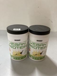 2 X WEIDER VEGAN PROTEIN VANILLA FLAVOUR 540 G - EXP DATE 08/2024