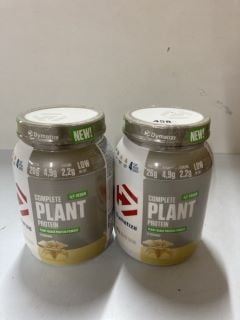 2 X DYMATIZE COMPLETE PLANT PROTEIN - SMOOTH VANILLA - BEST BEFORE: 11/2024 & 04/2025