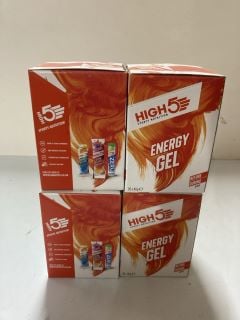 4 X HIGH 5 SPORTS NUTRITION MANGO ENERGY GEL - BEST BEFORE: 11/2024