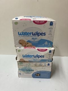 3 X WATER WIPES BABY WIPES