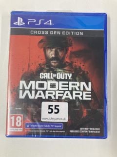 PLAYSTATION 4 CALL OF DUTY MODERN WARFARE CROSS GEN EDITION CONSOLE GAME (SEALED)(ID REQUIRED 18+)