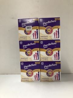 6 X ABBOTT PAEDIASURE SHAKES - VANILLA FLAVOUR - BEST BEFORE: 11-2024