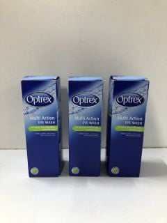 7 X OPTREX MULTI ACTION EYE WASH 300ML & BOX OF NUAGE HAY FEVER RELIEF WIPES