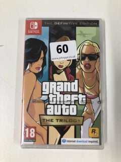 NINTENDO SWITCH THE DEFINITIVE EDITION GRAND THEFT AUTO THE TRILOGY CONSOLE GAME (SEALED)(ID REQUIRED 18+)