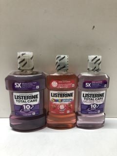 BOX OF MOUTHWASH TO INC LISTERINE TOTAL CARE 10 IN 1 CLEAN MINT 1 LITRE