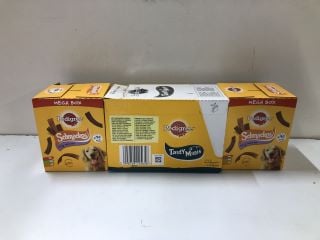 3 X PET FOOD PRODUCTS TO INC PEDIGREE SCHMACKOS - BEST BEFORE 14/02/26