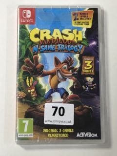 NINTENDO SWITCH CRASH BANDICOOT N SANE TRILOGY CONSOLE GAME (SEALED)