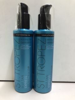 2 X ST.TROPEZ SELF TAN EXPRESS BRONZING GEL 200ML