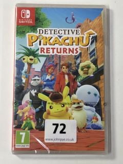 NINTENDO SWITCH DETECTIVE PIKACHU RETURNS CONSOLE GAME (SEALED)