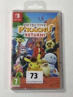 NINTENDO SWITCH DETECTIVE PIKACHU RETURNS CONSOLE GAME (SEALED)