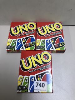 3 X UNO CARD GAMES