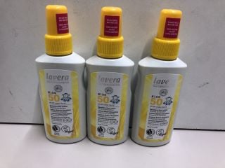 BOX OF ITEMS INC. LAVERA KIDS 50 SPF SENSITIVE SUN LOTION