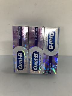 BOX OF VARIOUS TOOTHPASTE INC. ORAL-B 3D WHITE ADVANCED LUXE PERFECTION