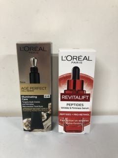 BOX OF L'ORÉAL PARIS PRODUCTS INC. AGE PERFECT CELL RENEW ILLIMINATING CARE