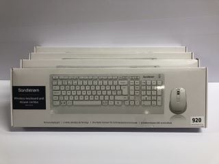 4 X SANDSTROM WIRELESS KEYBOARD AND MOUSE COMBO