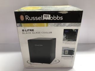 RUSSELL HOBBS 8 LITRE BLACK GLASS COOLER