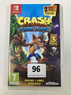 NINTENDO SWITCH CRASH BANDICOOT N SANE TRILOGY CONSOLE GAME