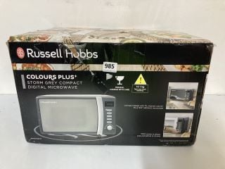 RUSSELL HOBBS COLOUR PLUS+ STORM GREY COMPACT DIGITAL MICROWAVE MODEL: RHMD702G-N