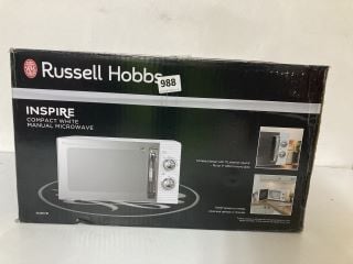 RUSSELL HOBBS INSPIRE COMPACT WHITE MACUAL MICROWAVE MODEL: RHM1731