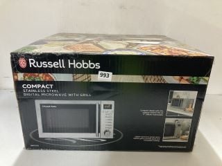 RUSSELL HOBBS COMPACT STAINLESS STEEL DIGITAL MICROWAVE WITH GRILL MODEL: RHM2031