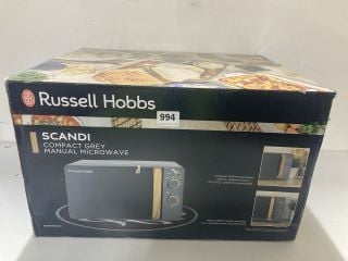 RUSSELL HOBBS SCANDI COMPACT GREY MANUAL MICROWAVE MODEL: RHMM713G-N