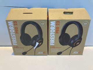 2 X ADX FIRESTORM PRO 23 GAMING HEADSETS