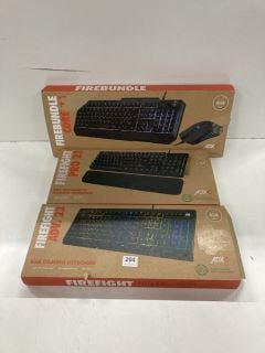 3 X ADX FIREFIGHT ADV.23 RGB GAMING KEYBOARDS