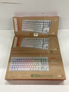 3 X ADX FIREFIGHT ADV K212 GAMING KEYBOARDS