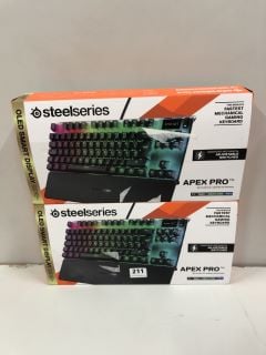 2 X STEELSERIES APEX PRO MECHANICAL GAMING KEYBOARDS