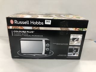 RUSSELL HOBBS COLOURS PLUS CLASSIC BLACK COMPACT MANUAL MICROWAVE