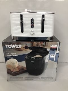 2 X ITEMS TO INC TOWER 2LB DIGITAL BREAD MAKER