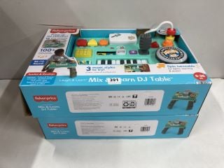 2 X FISHER PRICE MIX AND LEARN DJ TABLE