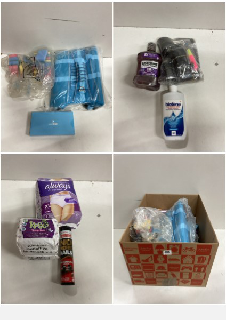 BOX OF ITEMS TO INC KANDOO SENSITIVE TOILET WIPES